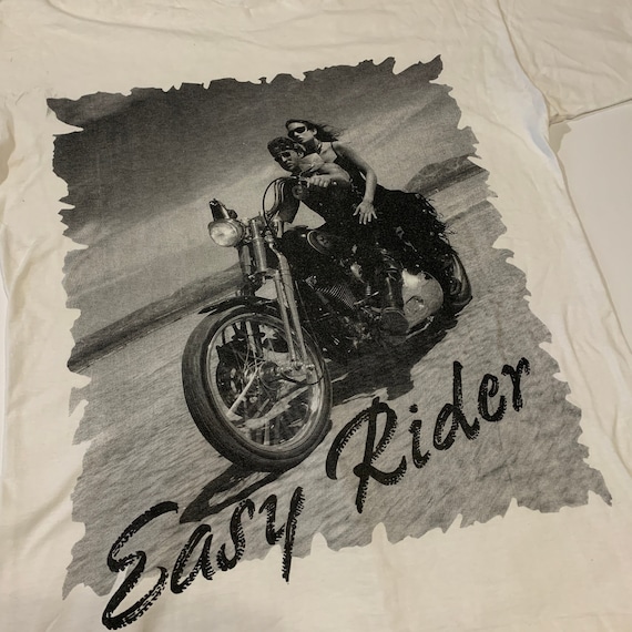 Vintage Easy Rider T-shirt Rare Movie Biker Drama Motorcycle Film