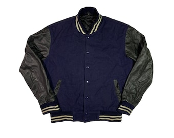 Vintage 90s Varsity Jacket Scene Club American Flavor Heavy Wool