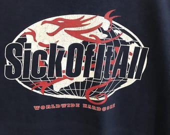 ヴィンテージ 90 年代 Sick Of It All Worldwide ハードコア T