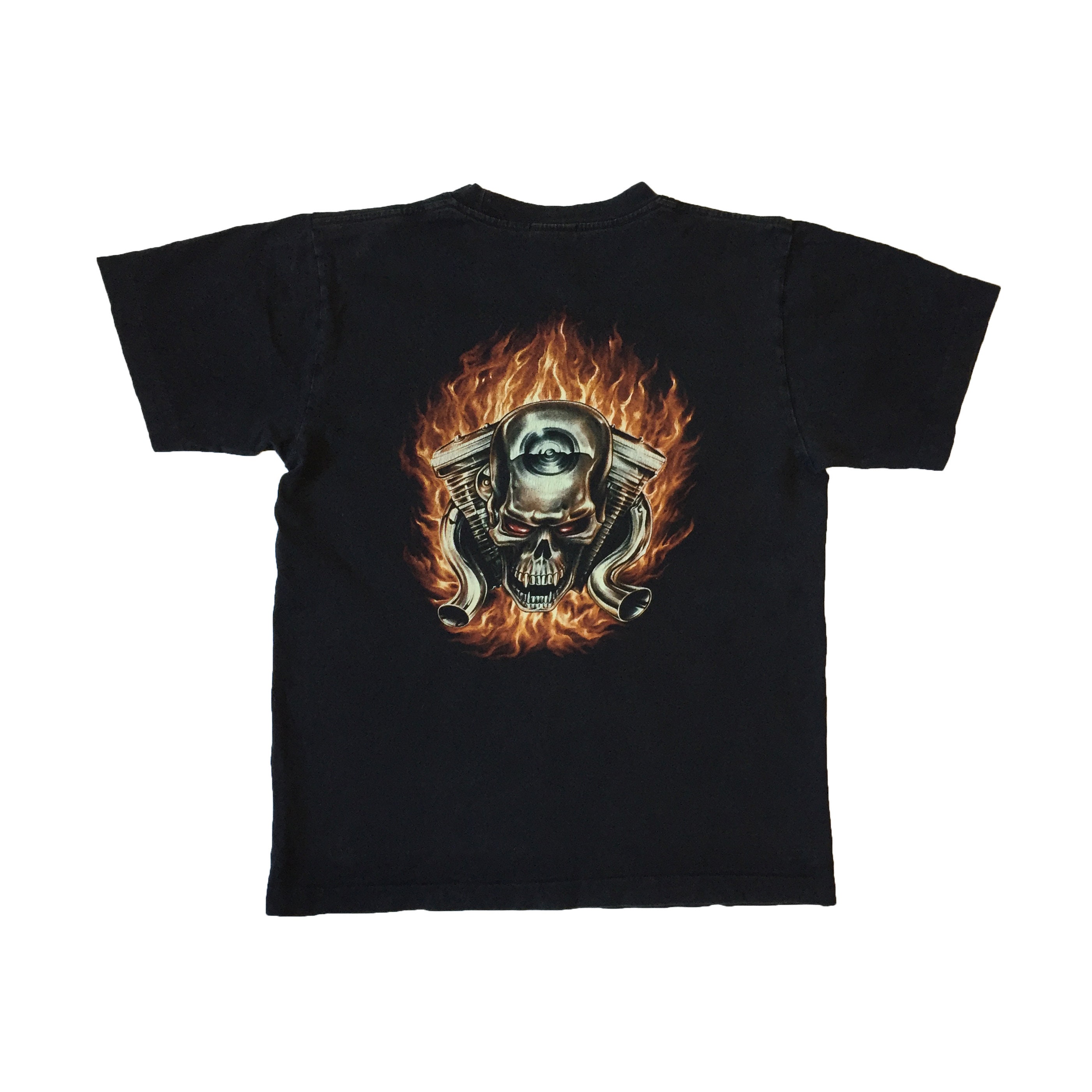 Vintage 90s Skull Bike T-shirt by Wild Rare Alternative Punk Rock  