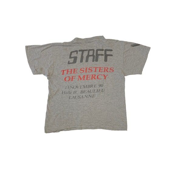 90s XL the sirters of mercy vtg tシャツ UK Vintage 1990 the Sisters of Mercy Tour Thing STAFF T-shirt