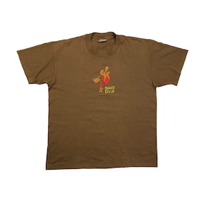 Vintage 1995 Hong Kong Phooey T-shirt Authentic Hanna-Barbera TV-show Cartoon Animated Movie Character Single Stitch Brown Tee Size XL