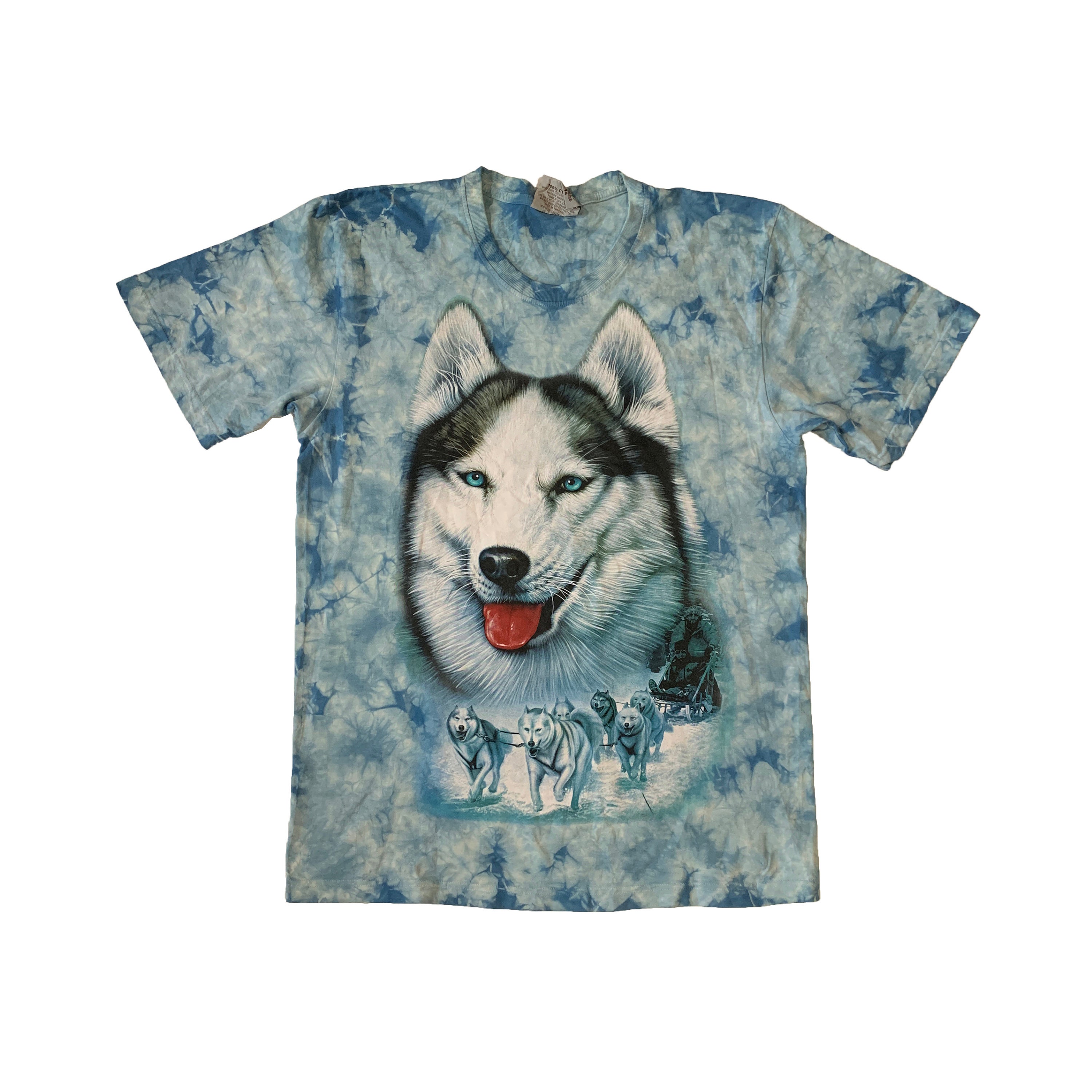 Vintage Husky T-shirt by Nature Rock Eagle Retro Wild Siberian Dogs Sibe  Tie Dye Animal Big Graphic Print Tinto Blu Indaco Tee Size L - Etsy Italia