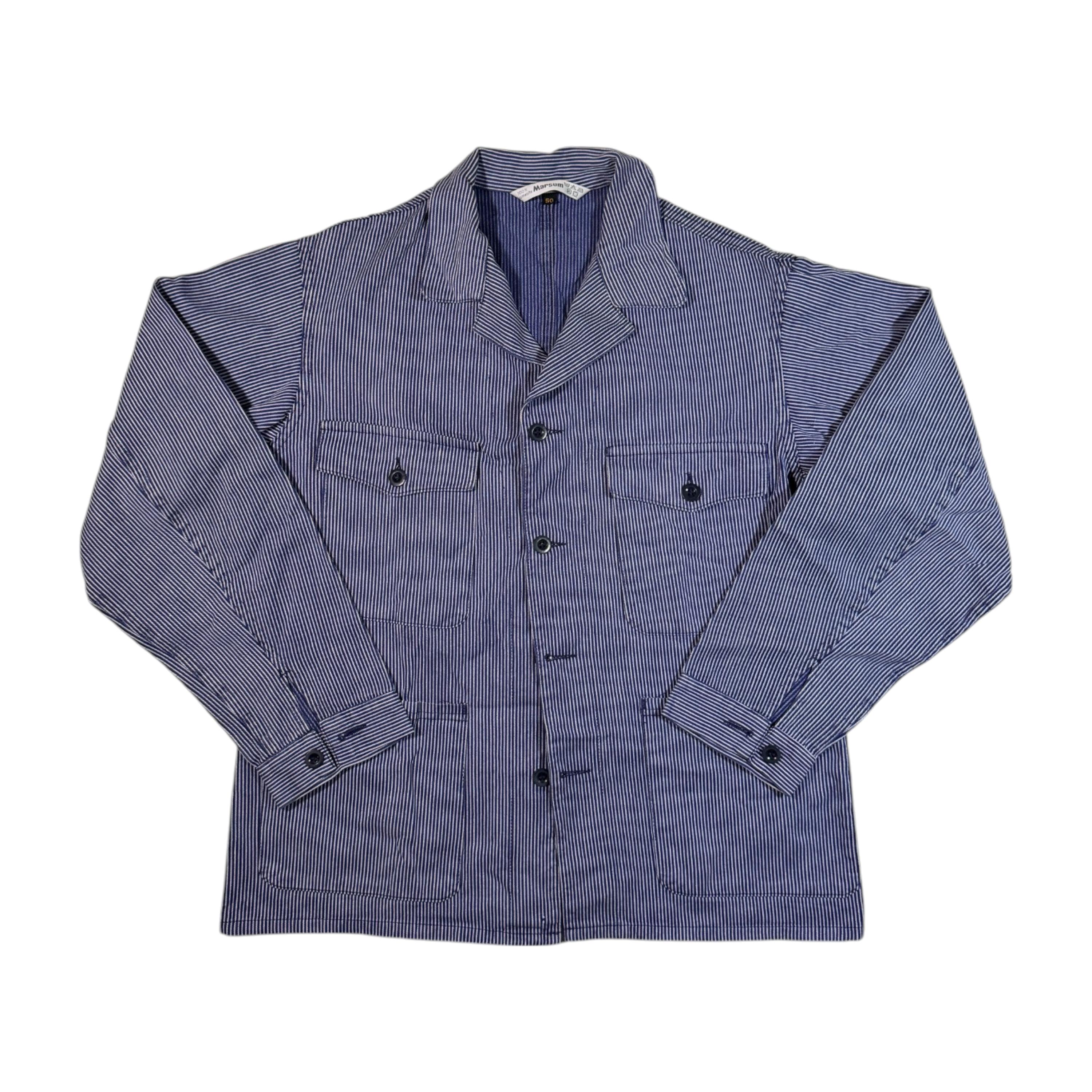 ★NOTHING WRITTEN★ French cotton work jacket (Stripe) 7TH / French work jacket (Vintage blue) - Nothing written