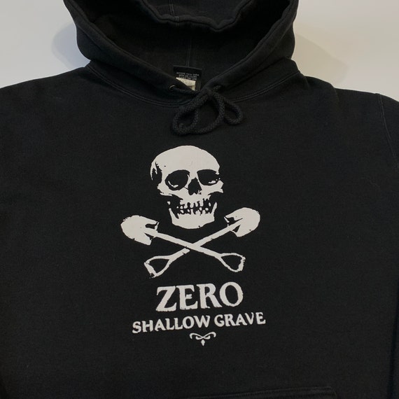 Vintage Zero Skateboards Hoodie Authentic Shallow Grave