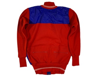 Maillot Cycliste Vintage Laine Homme Taille M - Fabriqué En Italie, Manches Longues, Fermeture Zip, Occasion En Super état