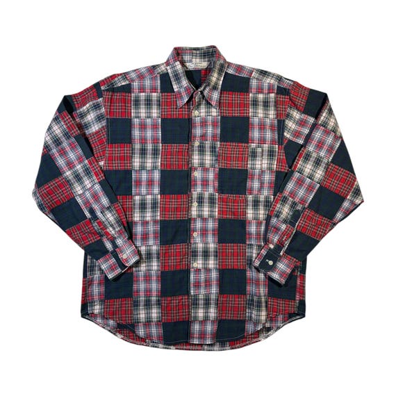 Vintage Ben Sherman Patchwork Button Down Shirt A… - image 1