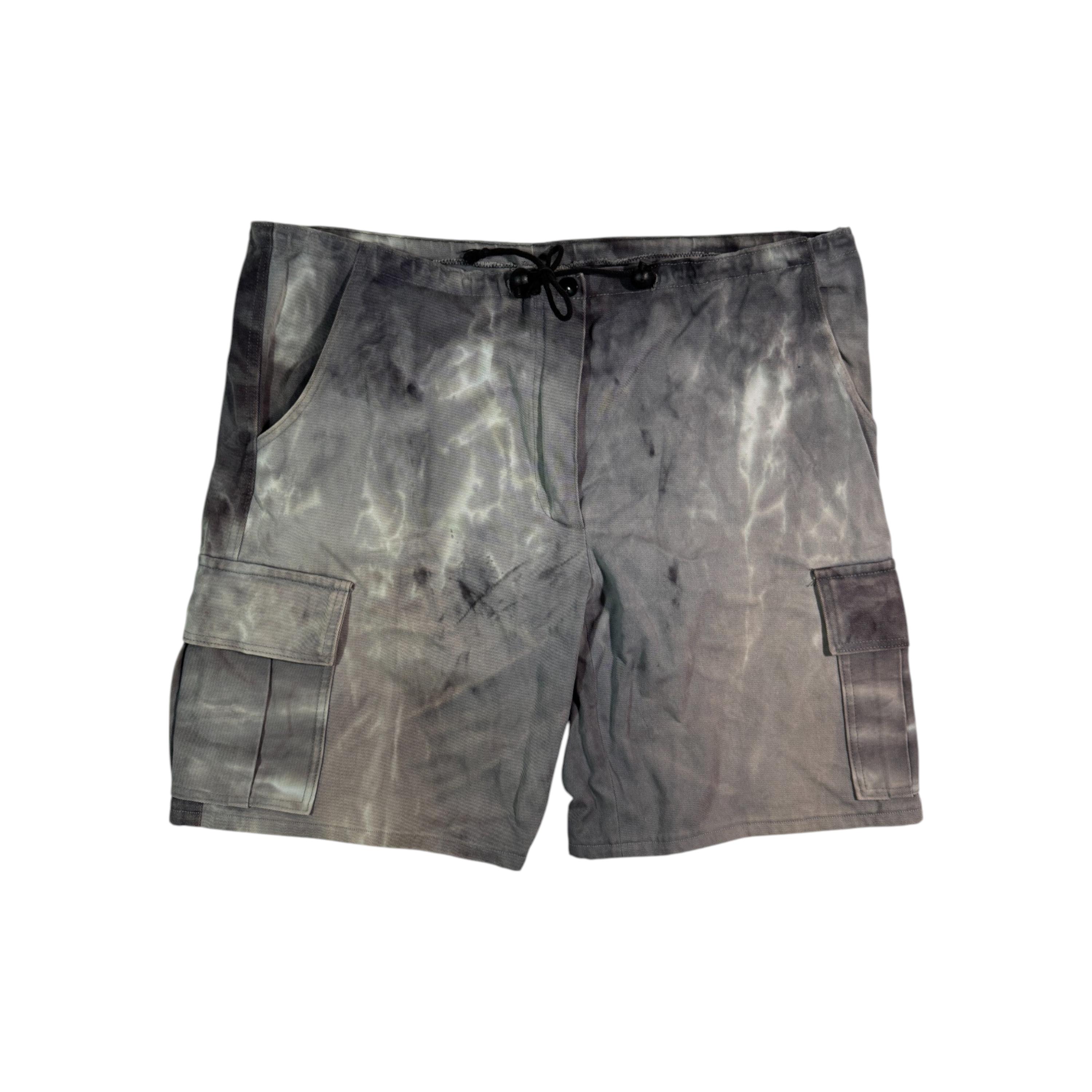 【massnoun】21ss★ TYE-DYED CARGO POCKET SHORT PANTS Men's Shorts Large Capacity Pockets Leisure Sport Clothes