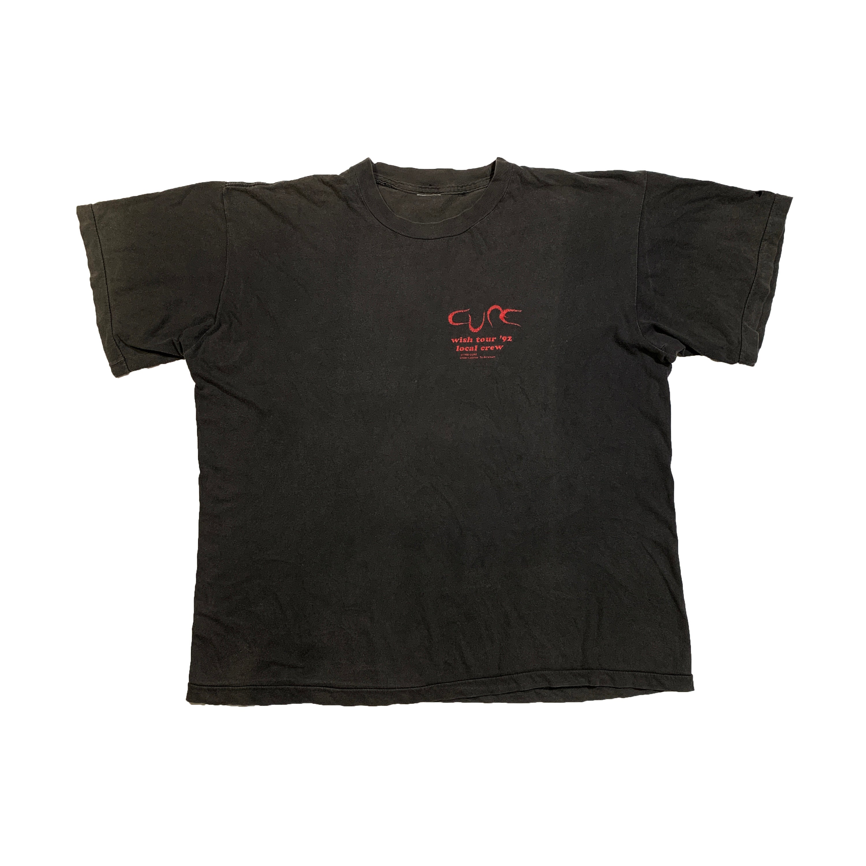 Vintage 1992 the Cure '92 Wish Tour Local Crew T-shirt Vintage 1992 the Cure '92 Wish Tour Local Crew T-shirt
