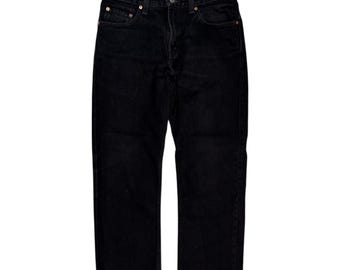 Vintage Levi's 505 Jeans Basic Straight Regluar Fit Black Denim