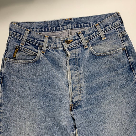 Vintage 90s Armani Jeans Retro Washed High Waiste… - image 3