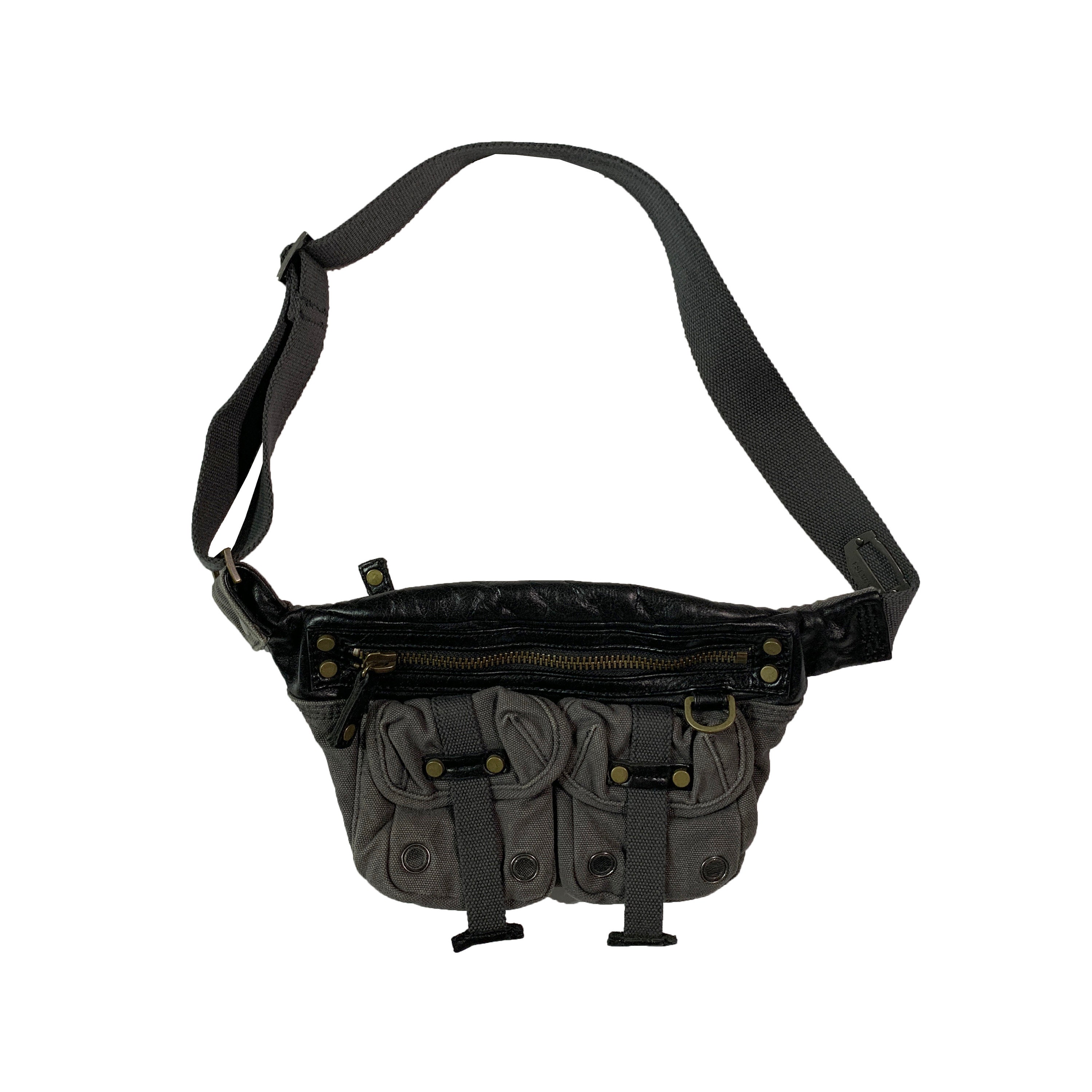 archive one shoulder bag black  y2k