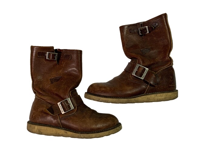 Bottes Ingénieur Red Wing 2992 - Taille US 8.5 (26,5 Cm), Marron, Fait Aux USA, Occasion TB