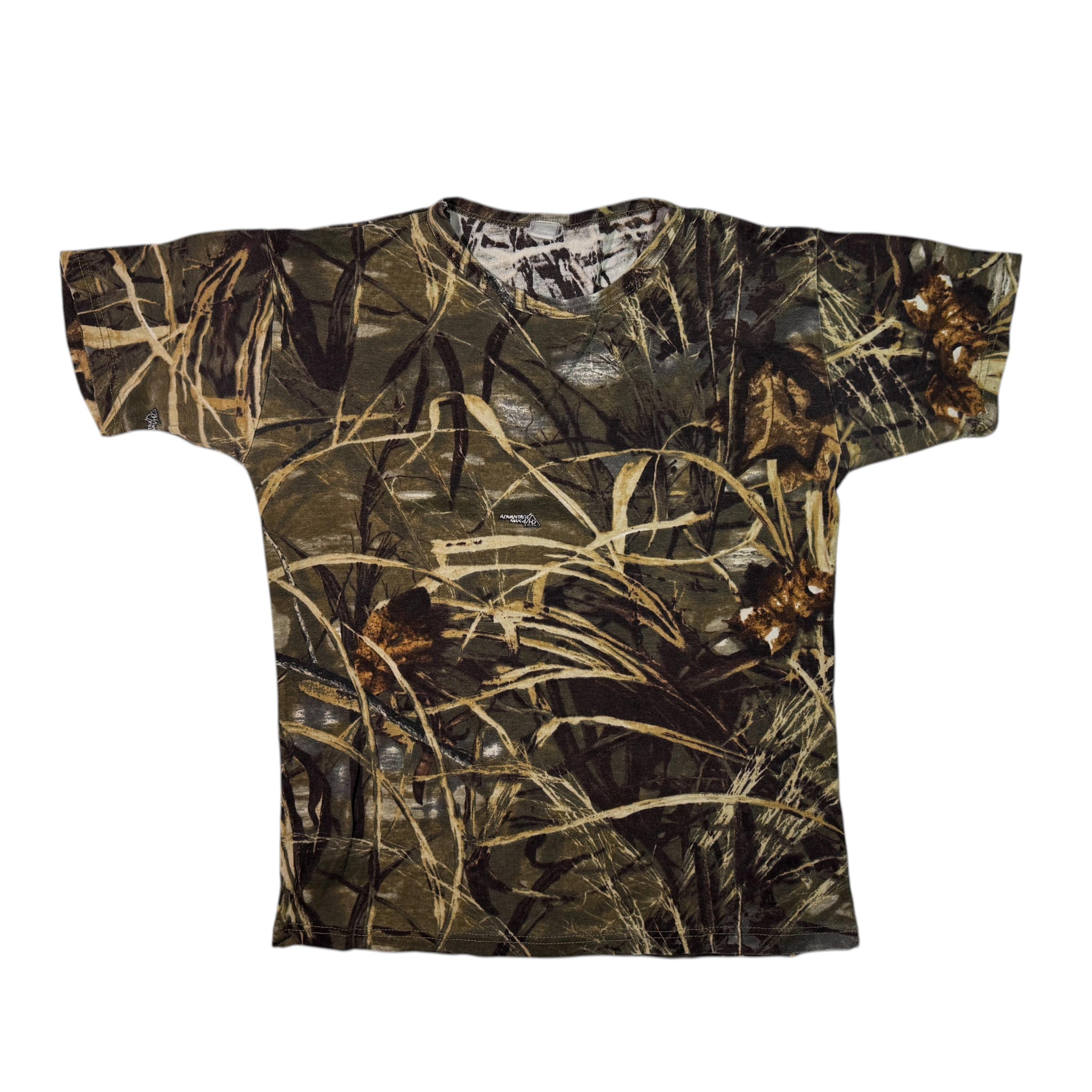 Vintage Real Tree T-shirt Leaf Camouflage Retro Outdoor Hunting
