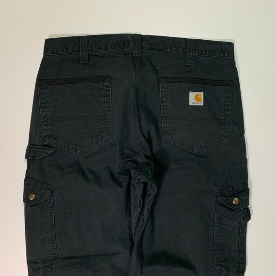 Vintage Carhartt B342 Ripstop Work Pant Double Knee Rare Cargo Tactical Carpenter Rugged Utility Trousers Black Pants Relaxed Fit W36 L32 Etsy UK