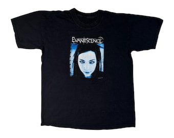 Vintage Y2k Evanescence American Rock Band Black Medium T Shirt