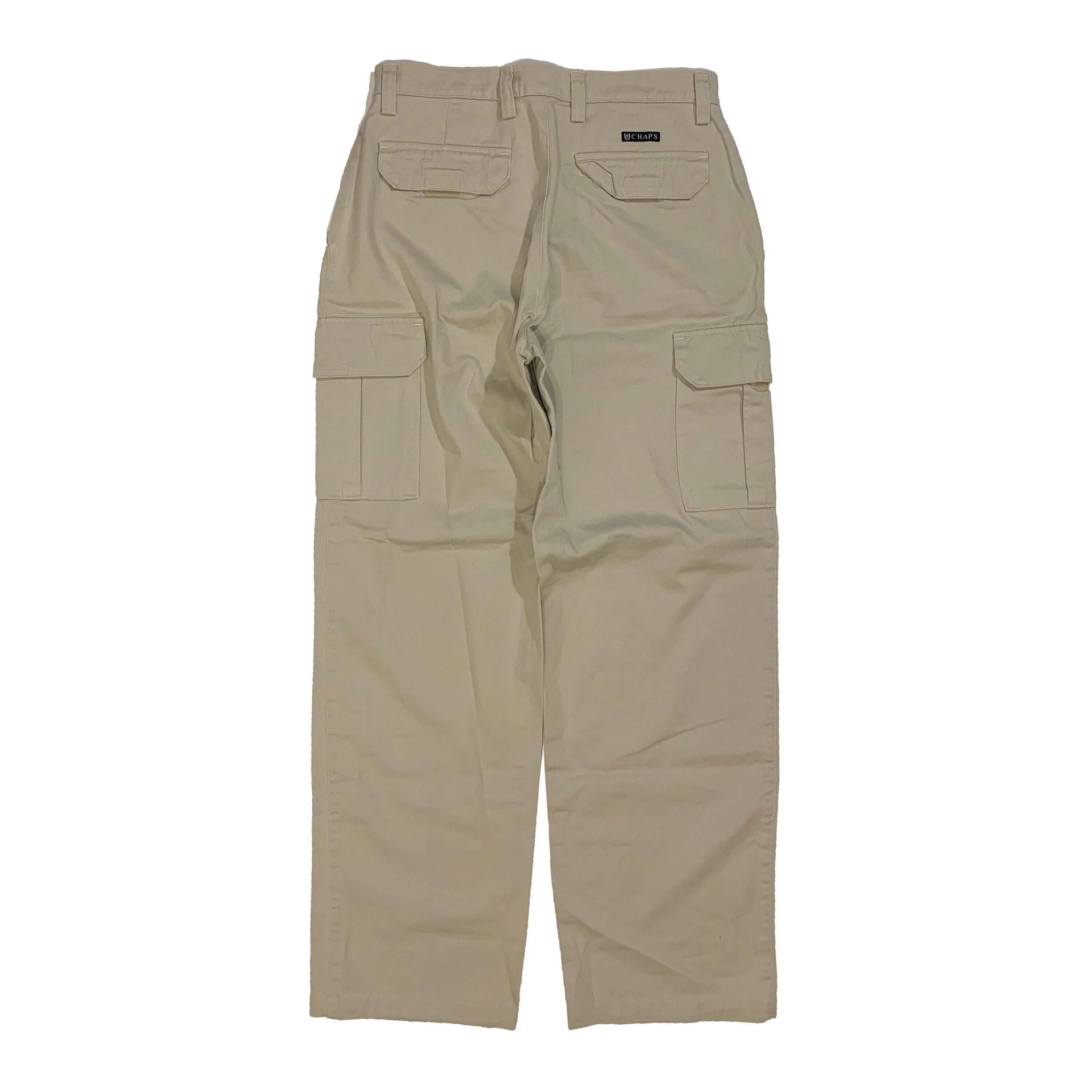Vintage Chaps Cargo Pants by Ralph Lauren Tactical Utility Baggy Loose Fit Carpenter Work Pants Light Beige Khaki Trousers Size W30 L32 Etsy