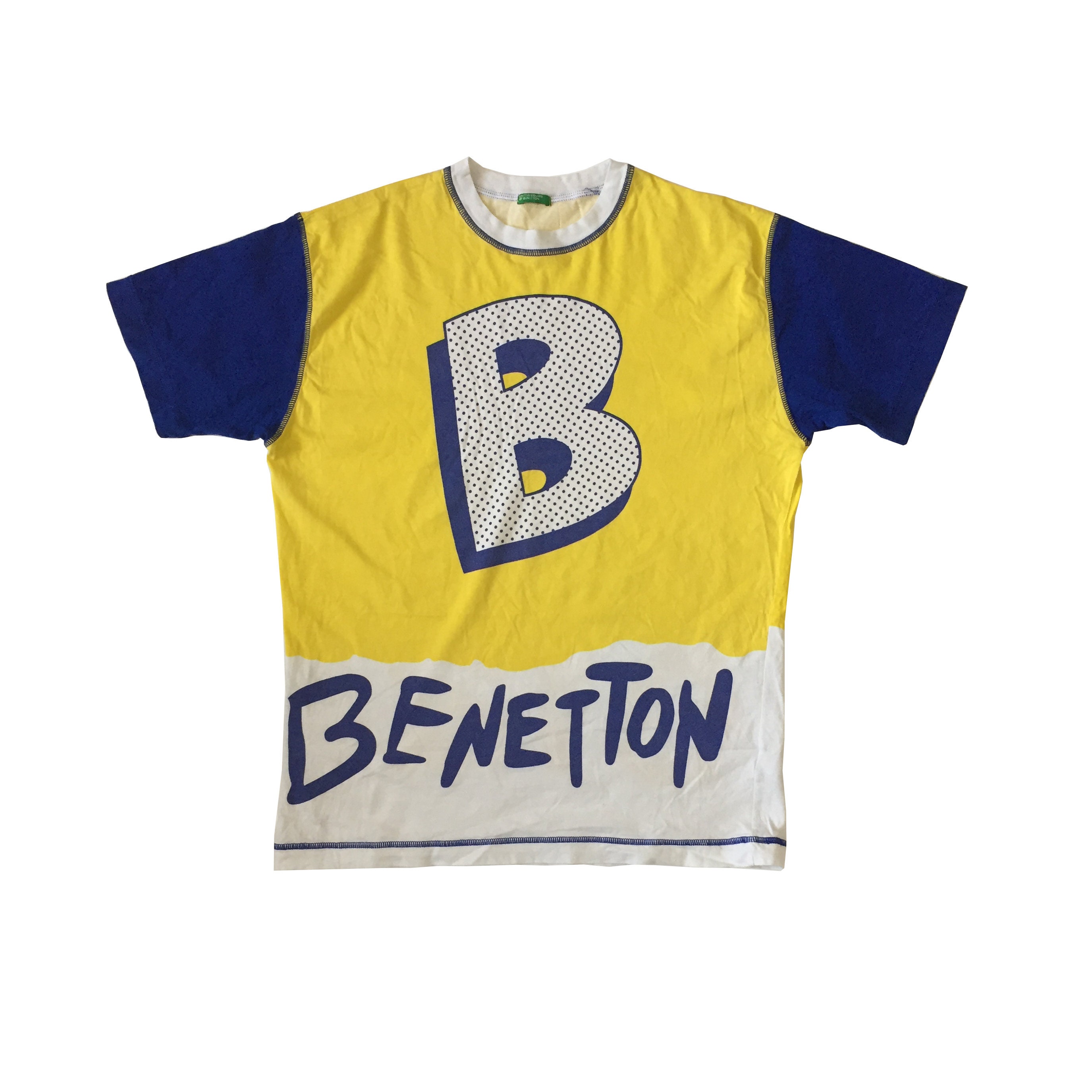 【イタリア製】80s 90s BENETTON ロゴ刺繍 tシャツ ヴィンテージ