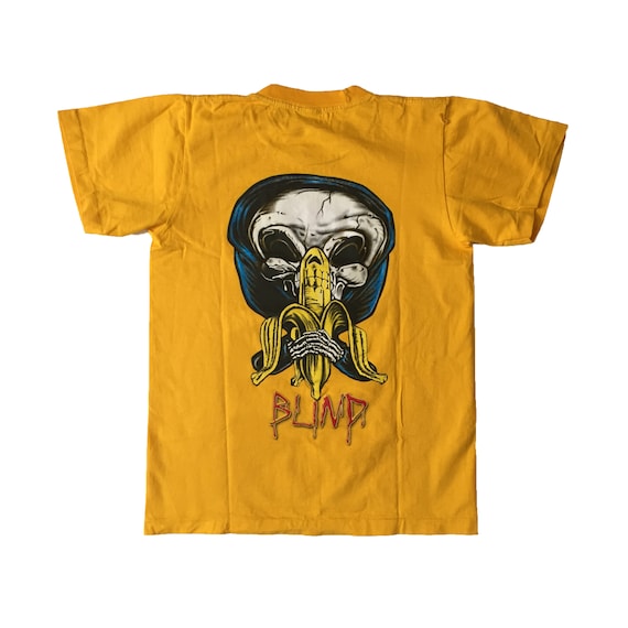 Vintage 90s Blind Skateboards T-shirt Reaper Skat… - image 2