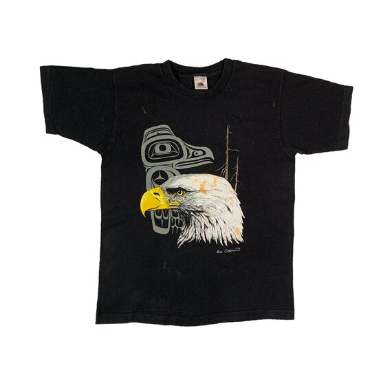 Vintage 90s Sue Coleman Bald Eagle Distressed T-shirt Retro 
