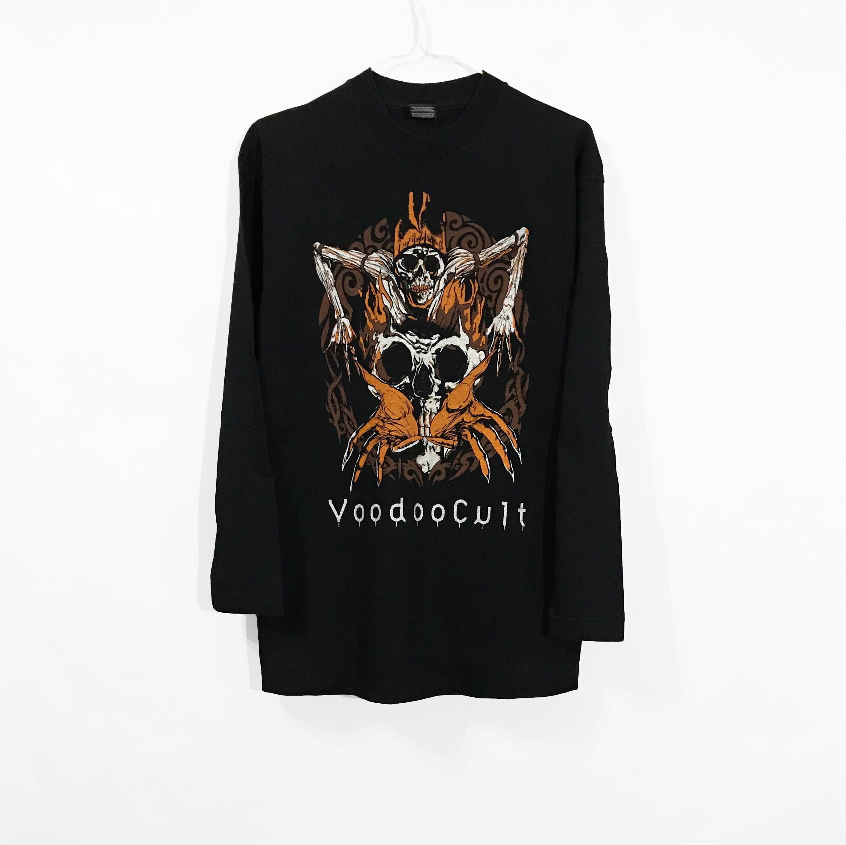 Vintage 90s Voodoocult Longsleeve T-shirt Authentic Rare Thrash