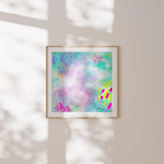 Abstract Art Print | Abstract Painting | Contemporary Wall Art | Bold Wall Art | Unframed Square Print | Multiple Square Sizes