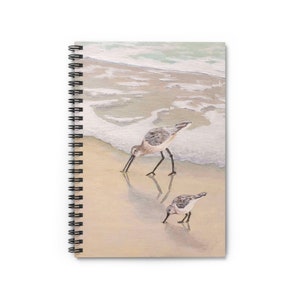 Beach Birds Spiral Notebook - Ruled Line
