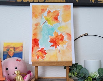 Aquarelle feuilles d'automne