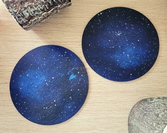 Lot de 2 sous-verres galaxie