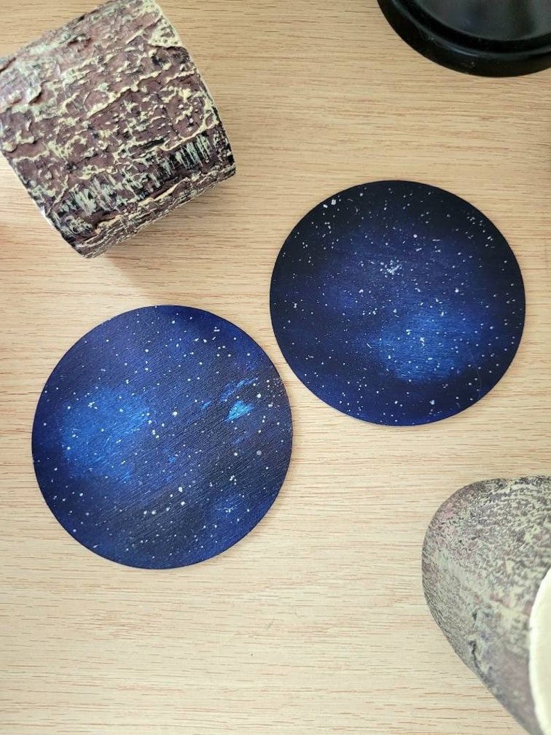 Lot de 2 sous-verres galaxie image 1