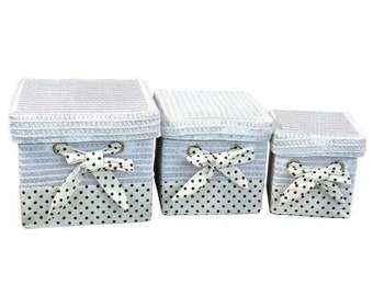 Set of 3 Storage Basket Ideal For Bathroom Cosmetics Toys Gift Hamper