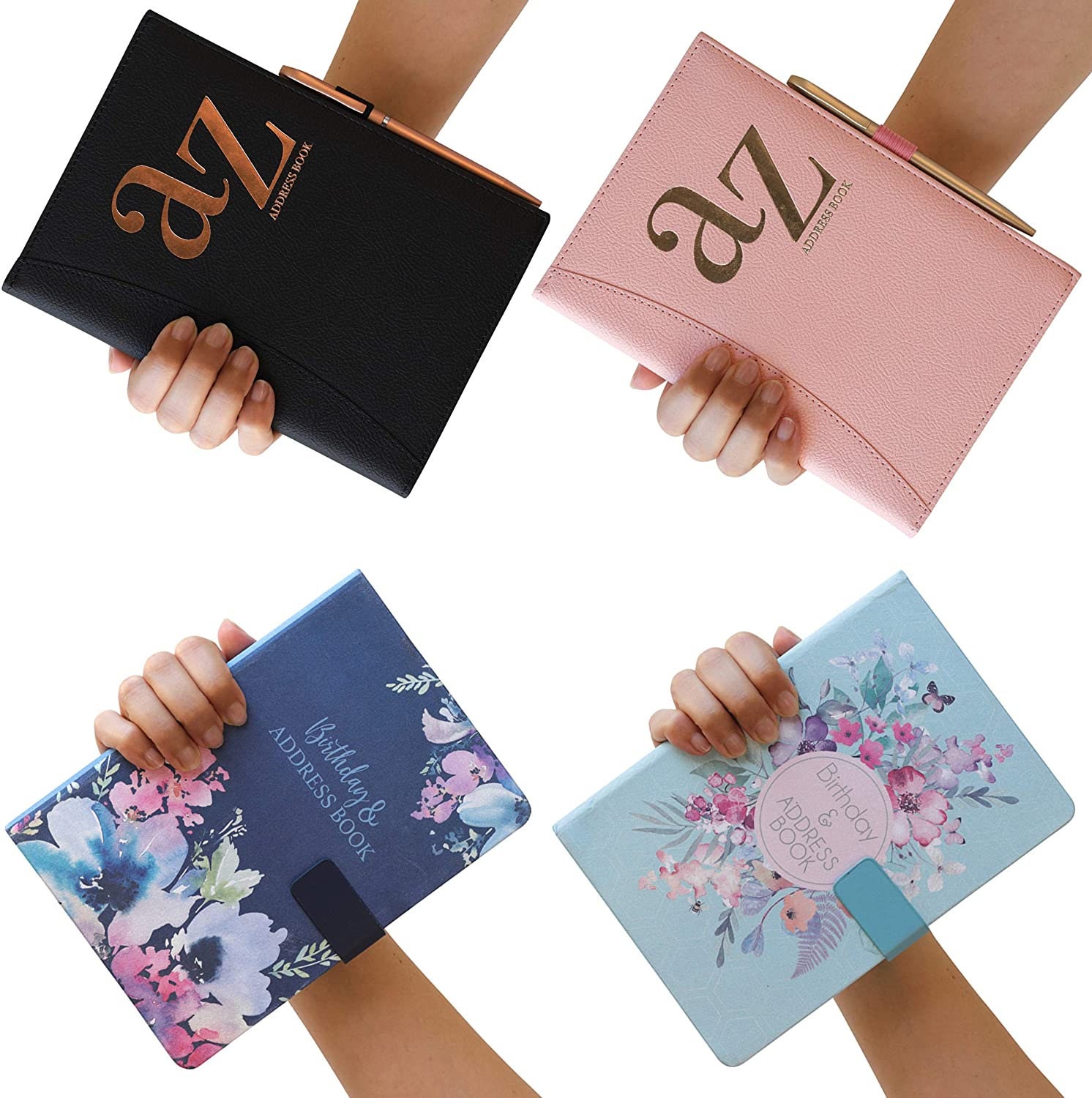 A5 AZ Address Book With Pen Leather Design Contacts Book Etsy