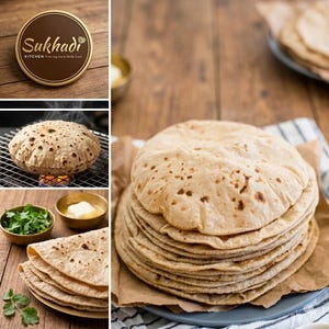 Authentic, Soft, and Homemade Rotis by Sukhadi Kitchen - Pack of 25 | Made in London