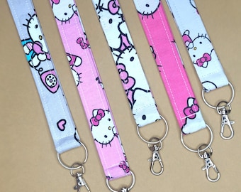 Sanrio Kuromi Lanyard And Keychain Charm Set Badge ID Card Holder US SELLER