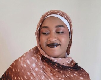 Doe Print Rehkitz Print Modal Baumwolle Hjiab Vela Hijab Dupe
