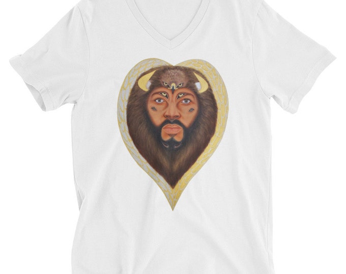 Christ, the First Apostle (Heb 3:1) - Unisex Short Sleeve V-Neck T-Shirt