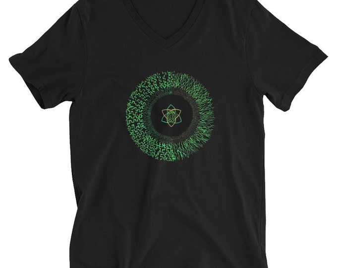 Perception (Glowyfied) - Unisex Short Sleeve V-Neck T-Shirt