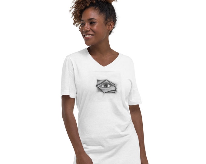 I See You - Unisex Short Sleeve V-Neck T-Shirt