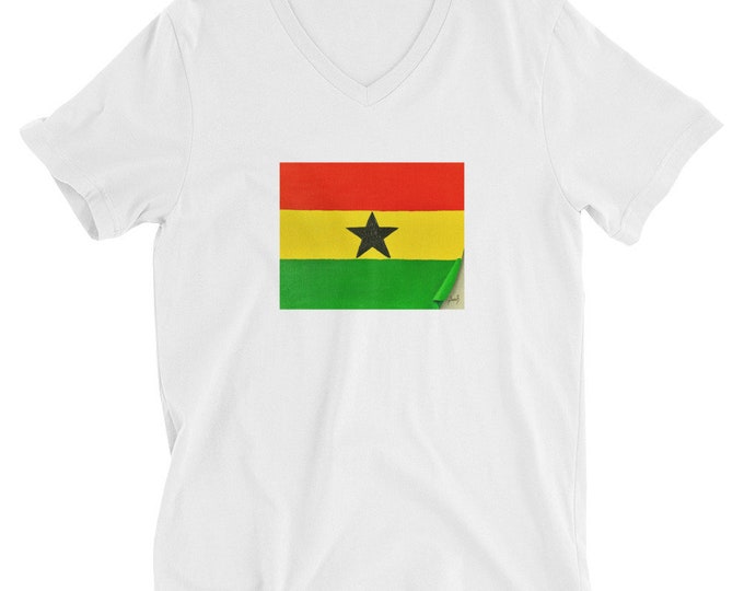 My Homeland Ghana - Unisex Short Sleeve V-Neck T-Shirt