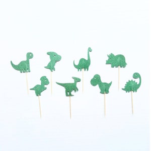 8/16 Dinosaur Cupcake Toppers (Various Colours Available)