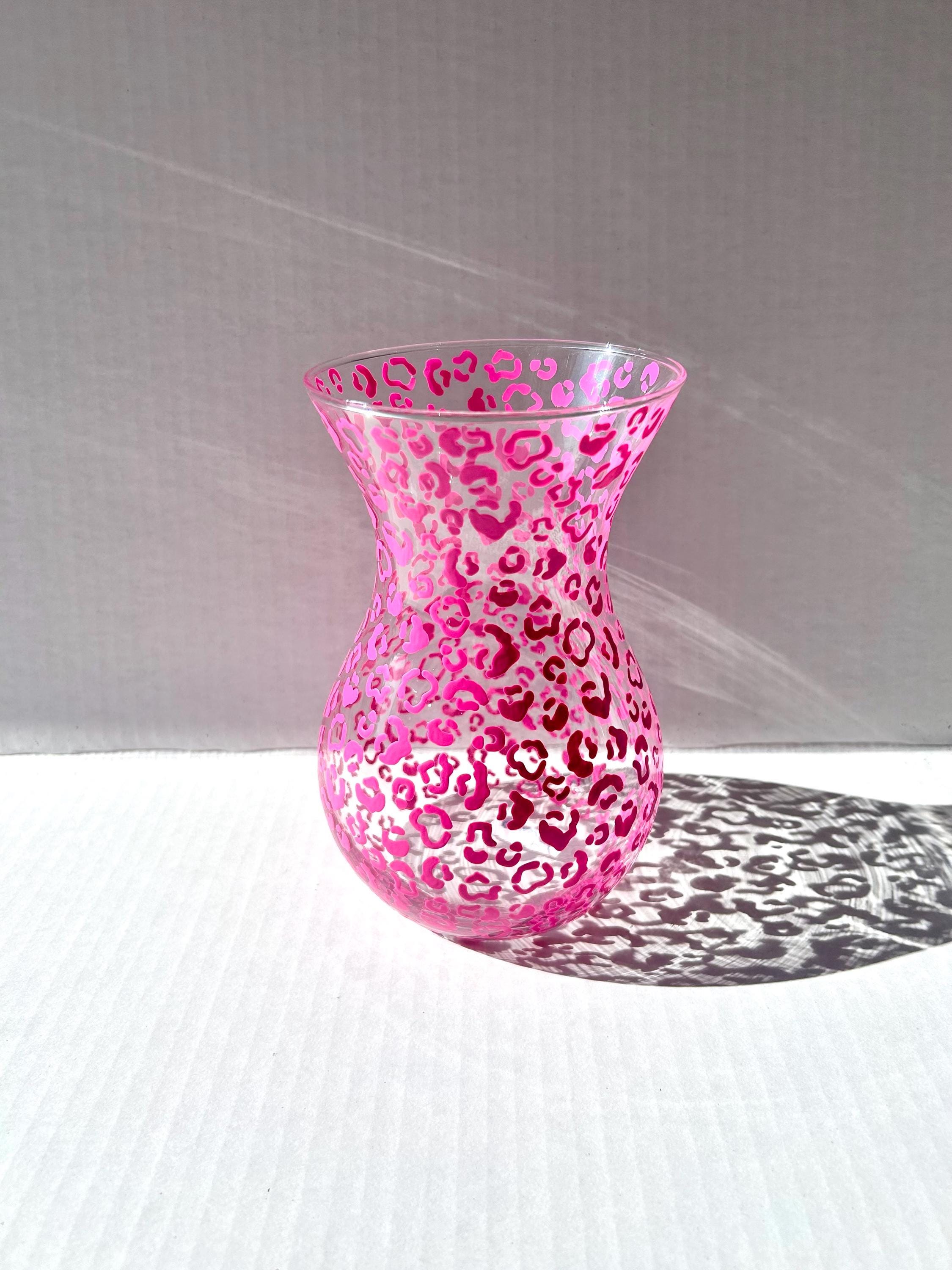 Hand Painted Leopard Print Vase With Free Gift Box (various Colours ...