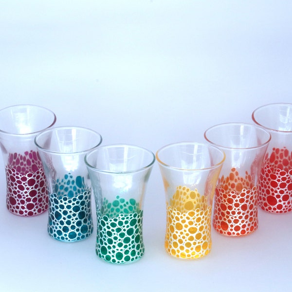 Hand Painted Bubble Shot Glass | Silver/Gold (Various Colours) |