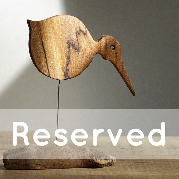 Ornithology Art, Elm Wood Stork, Curiosity Cabinet, Baby Shower Present, Driftwood Decoration, Fine Woodworking, Zen Décor, Bird Lover Gift