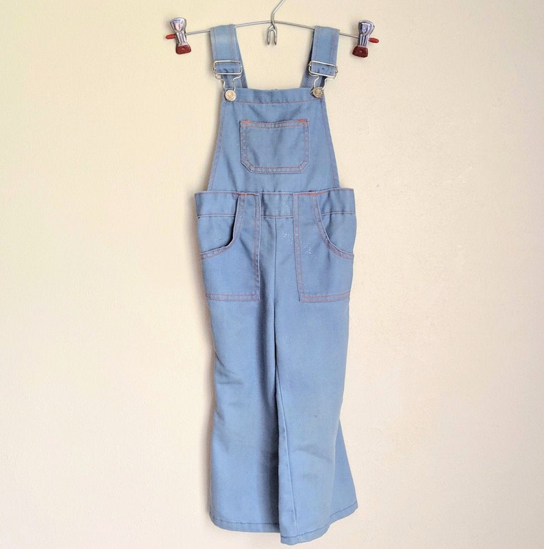 70s Kids Overalls Bootcut Flare Size 2T3T 70s Kids Clothes Vintage Toddler Overalls Toddler Overalls Vintage Toddler Jumpsuit Blue