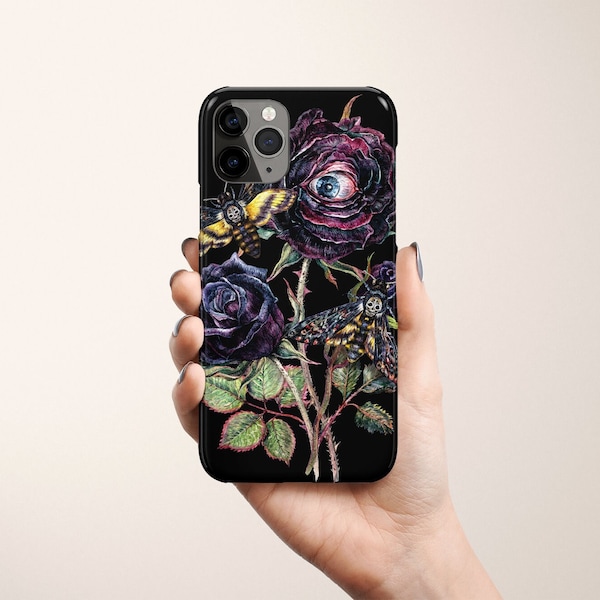 Gothic Witchy Phone Case Dark Magic Horror Rose Eyeball iPhone 14 Case iPhone 14 Pro Max Case iPhone 13 Case iPhone 13 Pro Max iPhone 12 11