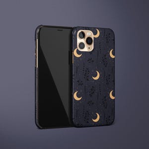 Moon Black Botanical Leaves Celestial Personalized Gift For Her Customize Phone Case iPhone 14 Case 14 Pro Max iPhone 13 Case 13 Pro Max 12 imagem 7