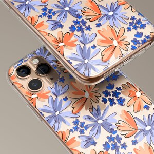 Cute Daisy Clear Phone Case For iPhone 14 13 12 Pro Max Mini XR X 7 8 Samsung Galaxy S22 S23 Google Pixel 7 6 Floral Flowers
