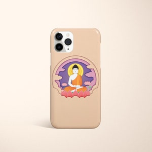 Neutral Enlightenment Buddha Phone Case - Enlightened Design, Symbol of Wisdom, Snap or Tough Protection