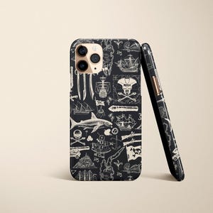 Nautical Boats Phone Case with Sharks, Ships, and Pirates Customize Phone Case iPhone 14 Case 14 Pro Max iPhone 13 Case 13 Pro Max 12