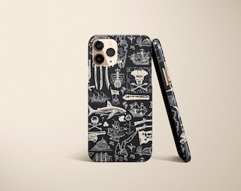 Nautical Boats Phone Case with Sharks, Ships, and Pirates Customize Phone Case iPhone 14 Case 14 Pro Max iPhone 13 Case 13 Pro Max 12